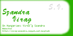 szandra virag business card